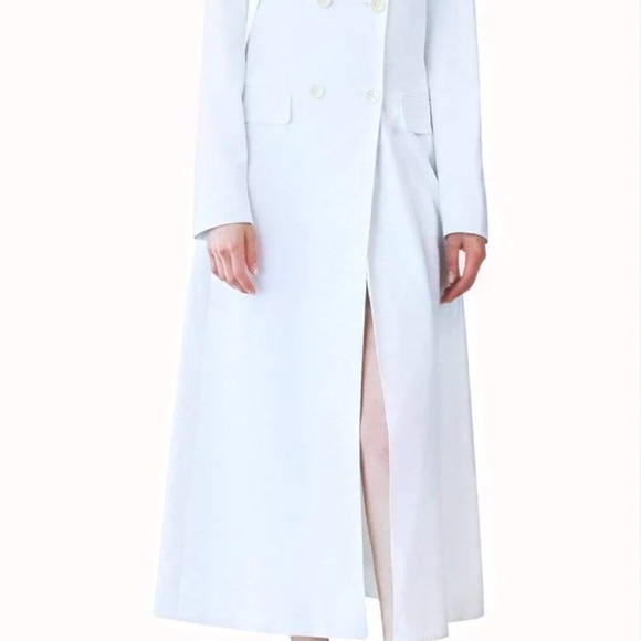 WHITE SILK TUXEDO DRESS - Picture 4 of 4